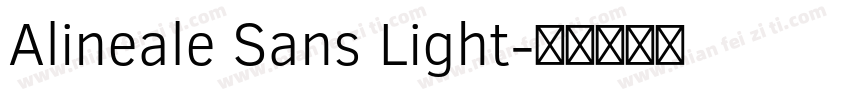 Alineale Sans Light字体转换